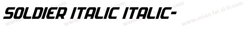 Soldier Italic Italic字体转换